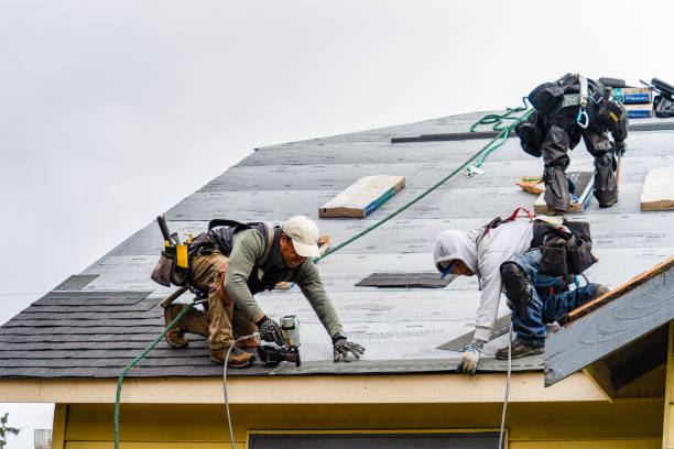 Professional Roofing technician working in Gibson, NC